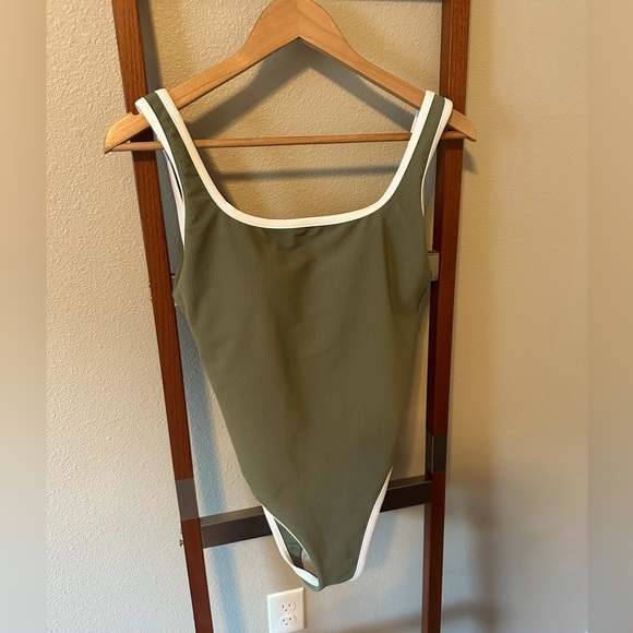 Never Worn LainSnow Ocean Isle One-Piece Swimsuit - Sage - Picture 1 of 6